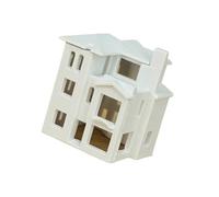 N Scale 1:500 Villas House Assembled Model Miniature Architectural Building Model Outland Realisms Scene Diys Painting Outland Model for Diys Sand Table