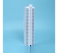 N Scale Building Model Kit 1:150 ABS Plastic DIY Apartment Office Structure for Train Railroad Layout Sand Table Scene Architecture Hobby G01-G08 Options(G02)