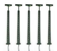 N Scale Lattice Mast Light Kit 5 Pieces 1:160 Scale Model Train Lighting System 3V LED Operation with Optional Resistor Setup for 12V 16V Circuits