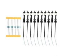 N Scale LED Street Light Lamp Posts for Model Railroad Train Layouts, 8.5cm Warm White Scenery Trees Accessories with Resistors for 9-18V Power Supply, 10 Pack