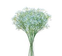 N&T NIETING Gypsophila Artificial Flowers, Baby Breath Flowers Artificial 10Pcs Fake Gypsophila for DIY Wedding Bouquet Party Table Centerpieces Flower Arrangements and Home Decor(Blue,62cm)