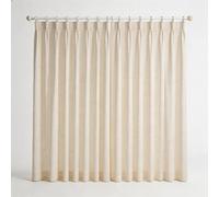 n Textured Pinch Pleat Door ain2 Panel Folding for Bedroom Laundry & PantryShort Drapes (Cream White 150x180cm/59.1x70.9)