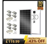Renogy 16BB N-Type 200 Watt Solar Panel, 24V 200W Solar Panel 25% High-Efficiency, PV Module Power Charger for RV Marine Cabin Roof Home Farm Battery and Other Off-Grid Applications
