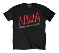 N.W.A Men's Straight Outta Compton Cotton T-Shirt in Black | Size: 2XL N.W.A Black 2XL