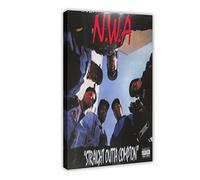 N.W.A Straight Outta Compton Posters Canvas Poster Bedroom Decor Sports Landscape Office Room Decor Gift Frame-style 08x12inch(20x30cm)