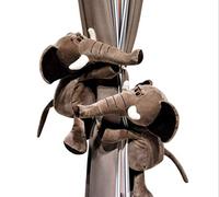 N/X Cciphy 1 Pair Cartoon Curtain Tiebacks Elephant Window Curtain Hook Curtain Holdback Cute Animal Tieback Buckle Hook Fastener for Baby Children Living Room Bedroom Nursery Curtain (Elephant)