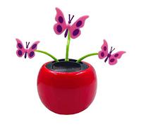 N-X Solar Dancing Flower Toy Solar Powered Dancing Butterfly In Colorful Pots Swinging Butterfly Flip Flap Animated Dancer Window Sun Catcher Car Dashboard Decor