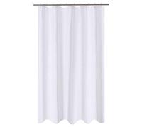 N&Y HOME Extra Long Fabric Shower Curtain, Size 54 x 80 Inch, Hotel Quality, Washable, White Bathroom Curtain with Grommets, 54 x 80 Inches