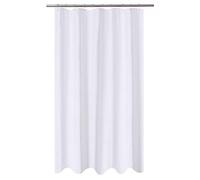 N&Y HOME Extra Long Shower Curtain Fabric 54" x 84" Hotel Quality Washable Water Resistant White Bathroom Curtains with Grommets 54" x 84"