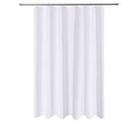 N&Y HOME Extra Long Shower Curtain Liner Fabric 72 x 96 inches, Hotel Quality, Washable, Water Repellent, White Spa Bathroom Curtains with Grommets, 72x96