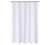 N&Y Home Fabric Shower Curtain 60 x 78 Inch Long, Hotel Quality, Washable, Water Resistant, White Bathroom Curtains with Grommets, 60 x 78 Inch