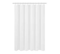 N&Y HOME Fabric Shower Curtain Liner Shorter Size 68 inches Height, Hotel Quality, Washable, White Bathroom Curtains with Grommets, 70x68