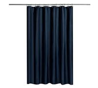 N&Y HOME Fabric Shower Curtain Liner with Weighted Magnets - Navy Blue Shower Curtain for Bathroom with Hotel Quality, Machine Washable, Water Repellent - Navy, 72x72