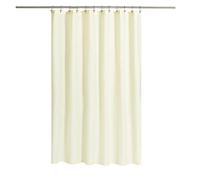 N&Y HOME Fabric Shower Curtain or Liner with Magnets - Cream Shower Curtain for Bathroom with Hotel Quality, Machine Washable, Water Repellent - Sand, 72x72