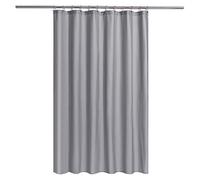 N&Y HOME Fabric Shower Curtain or Liner with Magnets - Grey Shower Curtain for Bathroom with Hotel Quality, Machine Washable, Water Repellent - Gray, 72x72