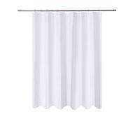 N&Y HOME Long Shower Curtain Liner Fabric - 72 x 78 inch Longer Length, Hotel Quality, Mildew Resistant, Washable, Water repellent, White Spa Bathroom Curtains with Grommets