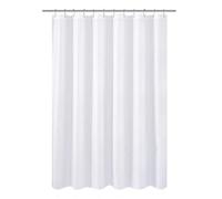 N&Y HOME Short Shower Curtain or Liner Fabric 66 inches Shorter Length, Hotel Quality, Washable, Water Repellent, Diamond Patterned White Bathroom Curtains with Grommets