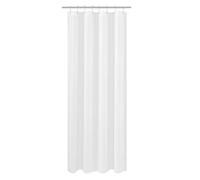 N&Y HOME White Fabric Shower Curtain 48" x 78" Hotel Quality Washable Water Repellent with Eyelets