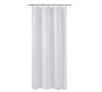 N&Y HOME White Fabric Shower Curtain with Eyelets 42" x 78" (107cm x 198cm)