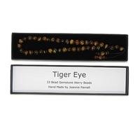 N1 BWTE Worry Beads 8mm Tiger Eye Gemstone Beads and Accessories in Gift Box Handmade Design by Jeannieparnell
