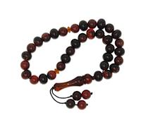 N103 10mm Gemstone & 11mm Polyester Prayer Worry Beads Tasbih Handmade Design