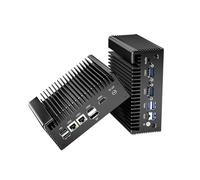 N150 Fanless Industrial Mini PC (up to 3.6GHz), 2.5G Dual LAN Mini Computer, 4K 3 Screens (2HD+DP), 2COM RS232, USB 3.0 WiFi Type C, Auto On, No RAM No RAM