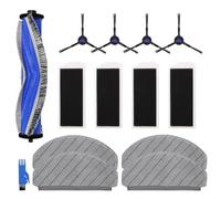 N20 Accessories Replacement Compatible with Ecovacs Deebot N20, N20 Plus, N20 Pro Plus Robot Vacuum Cleaner, 1 Main Brush, 4 Filters, 4 Side Brushes, 4 Mop Wipes, 1 Cleaning Brush