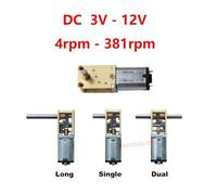 N20 All Metal Gearbox electronic starter Singal/Dual Shaft DC 3V 6V 12V 4RPM-381RPM Slow Speed High Torque Gear electronic starter DIY Robot Car CZAOINCU((B)7-27rpm,Single Shaft)