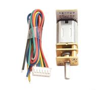 N20 Gear Motor 6V with GA12 Metal Gearbox and Encoder, High Torque DC Reduction Motor for DIY RC Robots, Car Modules, Airplanes, Single D-Cut Shaft(750RPM)