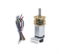 N20 Gear Motor 6V with GA12 Metal Gearbox and Encoder, High Torque DC Reduction Motor for DIY RC Robots, Car Modules, Airplanes, Single D-Cut Shaft(3000RPM)