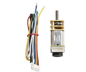 N20 Gear Motor 6V with GA12 Metal Gearbox and Encoder, High Torque DC Reduction Motor for DIY RC Robots, Car Modules, Airplanes, Single D-Cut Shaft(300RPM)