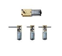 N20 Metal Gearbox Reducer electronic starter Single/Dual Axis Long Shaft DC 3V-12V Slow Speed Worm Gear electronic starter Large Torque EKFBQBGW((C)34-136rpm,Dual Shaft)