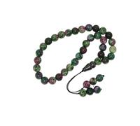 N281-33 Bead Worry Fidget Prayer Beads Tasbih Beads 8mm Ruby Zoisite Gemstone Beads Handmade by Jeannieparnell