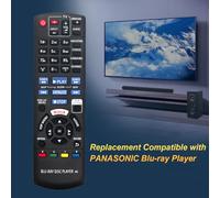 N2QAYB001147 Replace Remote Control Compatible with Panasonic 4K Blu-Ray Disc Player DP-UB820 DP-UB820-K DMP-UB300 P-UB820EB-K DP-UB9000 DMP-UB310 DMP-UB314 DMP-UB390 DMP-UB400 DMP-UB404 DMP-UB820