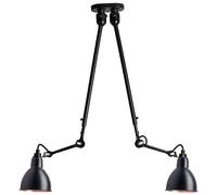 N302 Ceiling Light Double Matt Black & Matt Black & Copper