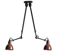 N302 Ceiling Light Double Matt Black & Raw Copper
