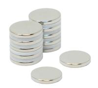 N35 Neodymium Magnet for Arts, Crafts, Model Making, DIY, Hobbies and Packaging - 15mm dia x 2mm thick - 1.8kg Pull - Pack of 10