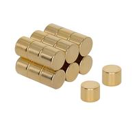 N35 Neodymium Magnet for Arts, Crafts, Model Making, DIY, Hobbies, Science, Office and Home - 5mm dia x 4mm thick - 0.66kg Pull - Gold Plated - Pack of 200
