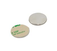 N42 Neodymium Adhesive Magnet for Arts, Crafts, Model Making, DIY, Hobbies and Packaging - 25mm dia x 2mm thick - 3.5kg Pull - South - Pack of 2