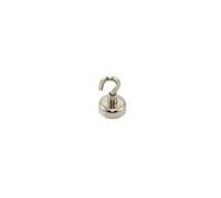 N42 Neodymium Clamping Magnet With M4 Hook - 13/16 In. Dia - 30.34Lbs Pull