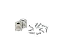 N42 Neodymium Countersunk Magnet 10mm Dia Magnets & Screws Pack - North - Pack Of 10