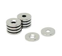 N42 Neodymium Countersunk Magnet for Arts, Crafts, Model Making, DIY, Hobbies, Office, and Home - 15mm dia x 2mm thick x 4.2mm c/sink - 1.7kg Pull - South - Pack of 2
