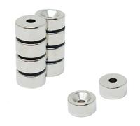 N42 Neodymium Countersunk Magnets & Screws Pack for Arts, Crafts, Model Making, DIY, Hobbies, Office and Home - 25mm dia x 5mm thick x 6.0mm c/sink - 11.2kg Pull - North - Pack of 20