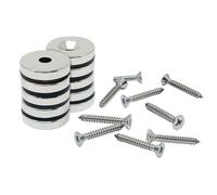 N42 Neodymium Countersunk Magnet 25mm Dia Magnets & Screws Pack - North - Pack Of 10
