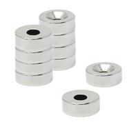 N42 Neodymium Countersunk Magnet for Arts, Crafts, Model Making, DIY, Hobbies, Office and Home - 12mm dia x 4mm thick x 4.2mm c/sink - 2.5kg Pull - South - Pack of 100