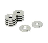 N42 Neodymium Countersunk Magnet for Arts, Crafts, Model Making, DIY, Hobbies, Office, and Home - 15mm dia x 2mm thick x 4.2mm c/sink - 1.7kg Pull - South - Pack of 10