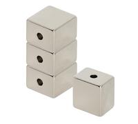 N42 Neodymium Hornby Train Magnets for Arts, Crafts, Model Making, DIY, Hobbies, Office and Home - 12.7mm x 9.3mm x 13.2mm w/ 2.5mm hole - Pack of 4