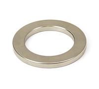 N42 Neodymium Magnet for Engineering, Manufacturing and Technology Applications - 60mm O.D. x 40mm I.D. x 5mm thick - 35kg Pull