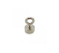 N42 Neodymium Pot Magnet - 3/4 In. Diameter X 5/16 In. Thick X M5 Thread Hole - 33.08Lbs Pull - Licensed Material