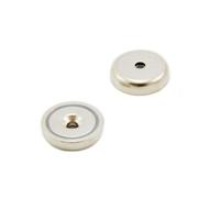 N42 Neodymium Pot Magnet for Arts, Crafts, Model Making, DIY, Hobbies, Office, and Home - 32mm dia x 8mm thick x 5mm c/sink - 44kg Pull